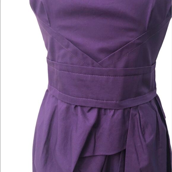 Marc by Marc Jacobs Fiona Purple Cotton Bubble Hem Dress Size 6 - Picture 3 of 16